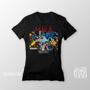 Straight Outta X Animated Rap album Cover NWA T-Shirt Mashup Unisex and Ladies Fit image 3