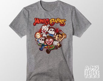 Halloween T-Shirt Monster Babies Muppet Babies Horror Movie Monster T-Shirt Mashup Unisex and Ladies Fit