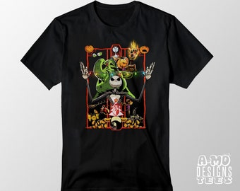 Halloween T-Shirt Enter the Nightmare Halloween T-Shirt  Unisex Fit and Ladies Fit