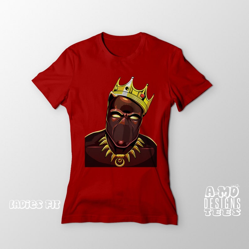 Notorious T'Cha-Lla Black Panther Notorious BIG Mashup Unisex and Ladies Fit image 3