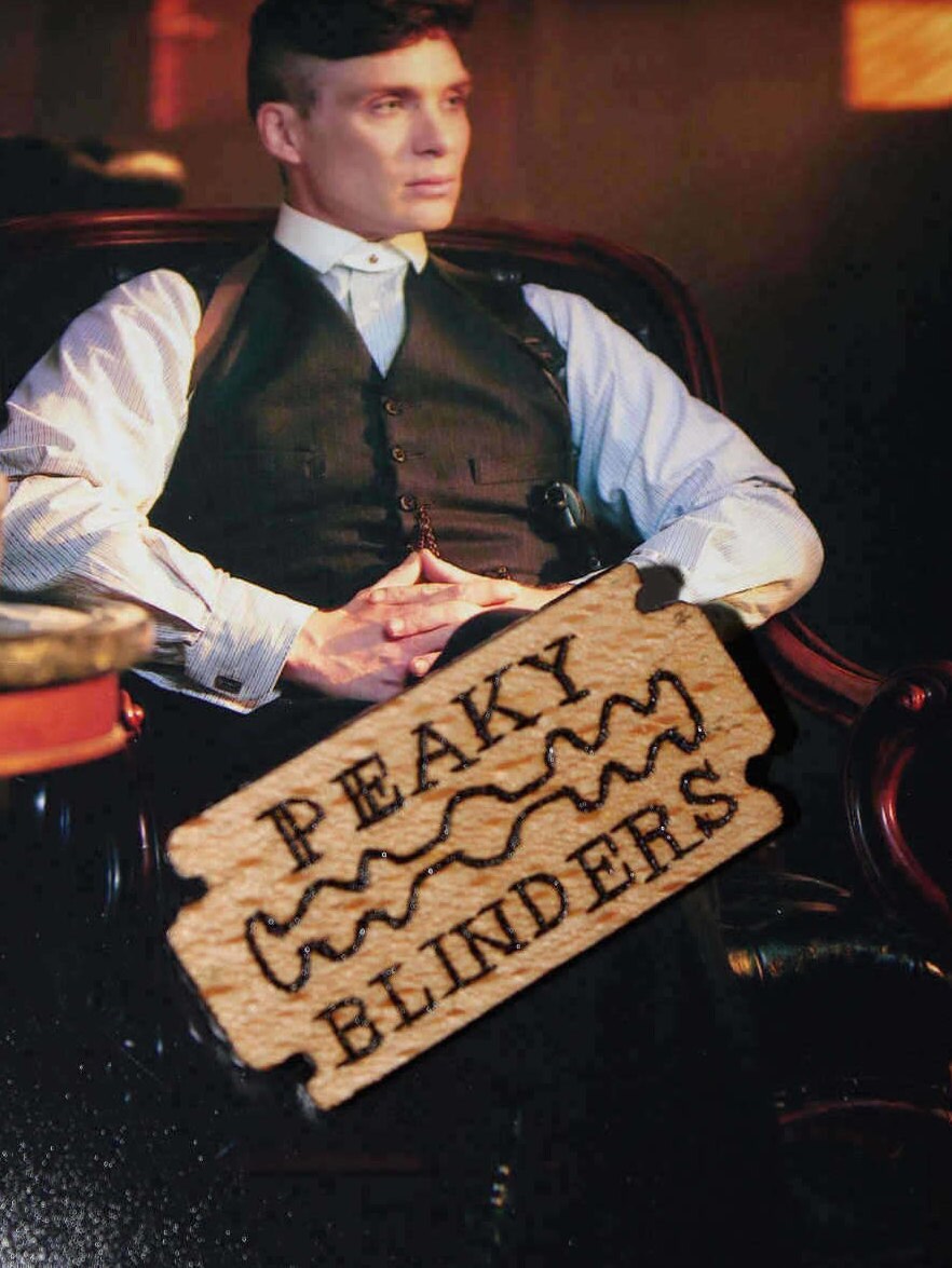 Razor Blade Wooden Brooch Peaky Blinders Style Handmade Etsy