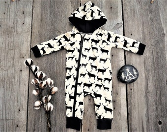 Baby boy clothes Organic baby clothes Navy and white Woodland baby clothes Bodysuit with tie Boy shorts Baby boy gift set Elk