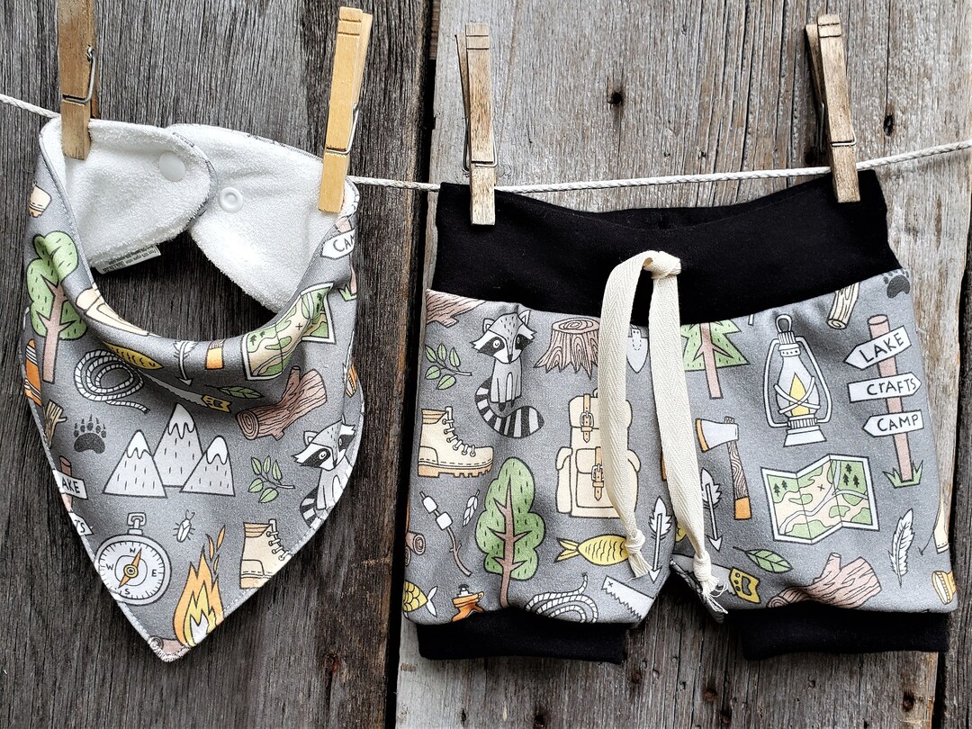 Baby Camping Clothes, Oganic Summer Boy Clothes, Baby Outfit, Organic