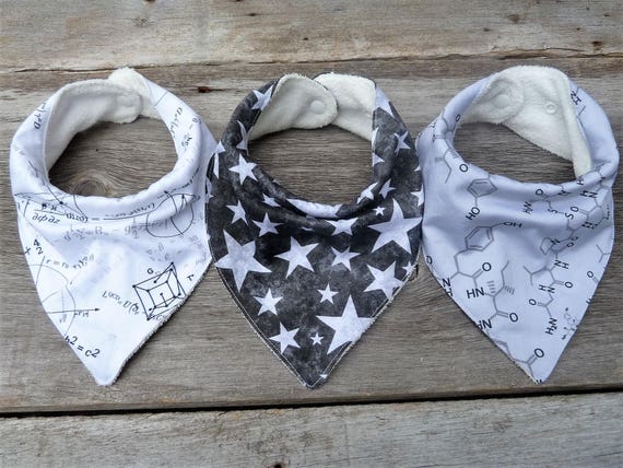 Geek Bandana Bibs Organic Bibdana Science Baby Chemistry Baby