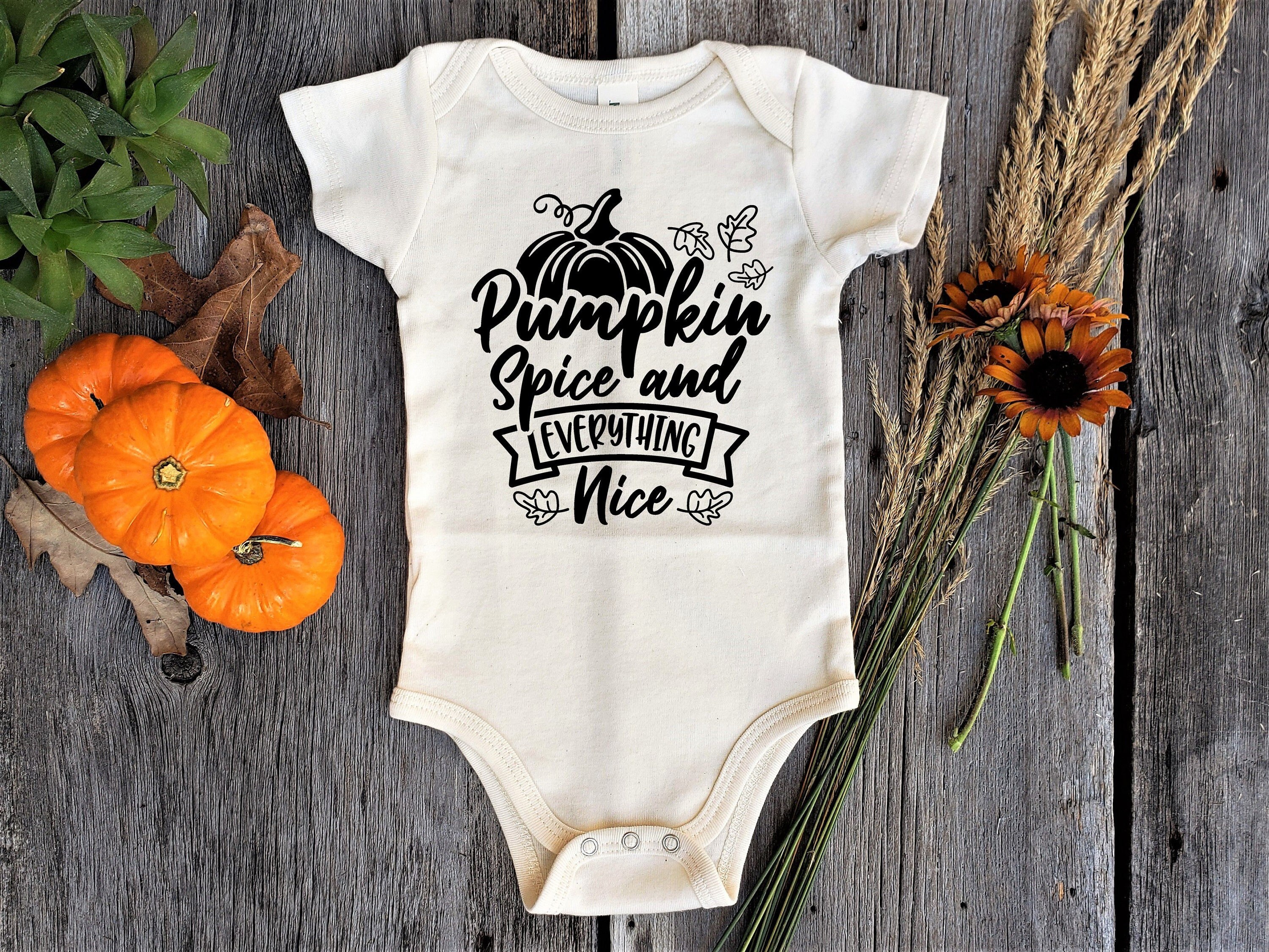 Pumpkin Spice Bodysuit Fall Baby Clothes Organic Baby - Etsy Denmark