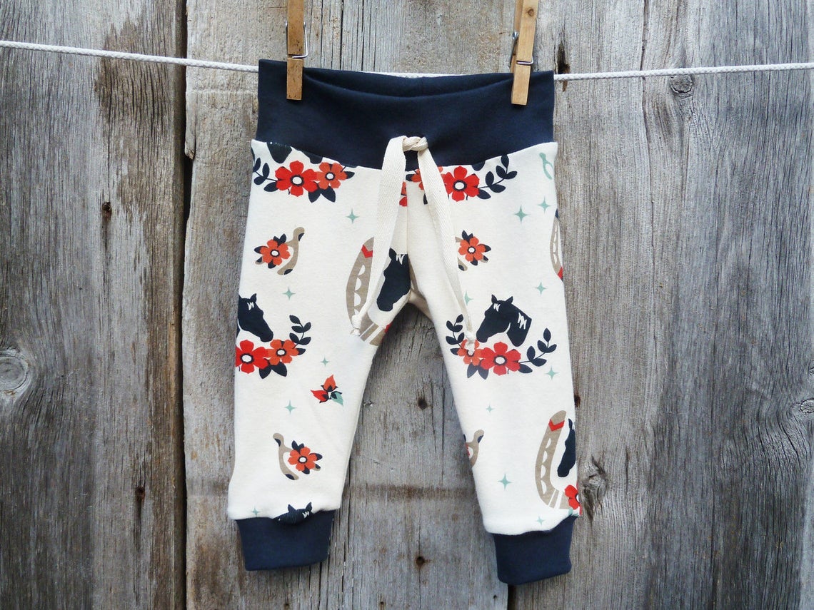 Organic Baby Clothes Horse Baby Clothes Baby Girl Gift Etsy