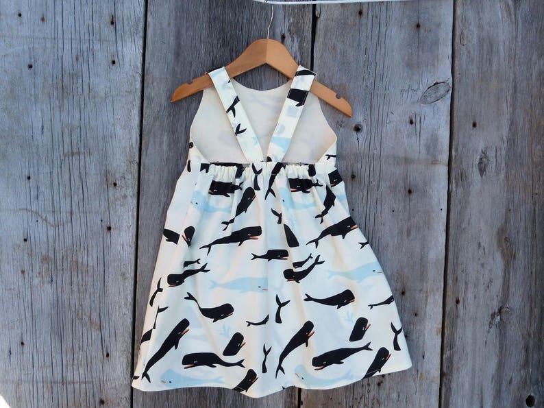 Baby girl gift baby girl summer dress Organic baby dress Organic baby dress whale baby clothes ocean dress beach dress