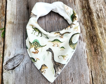 Dinosaurier Baby Lätzchen: Bio Baumwolle Sabber Lätzchen