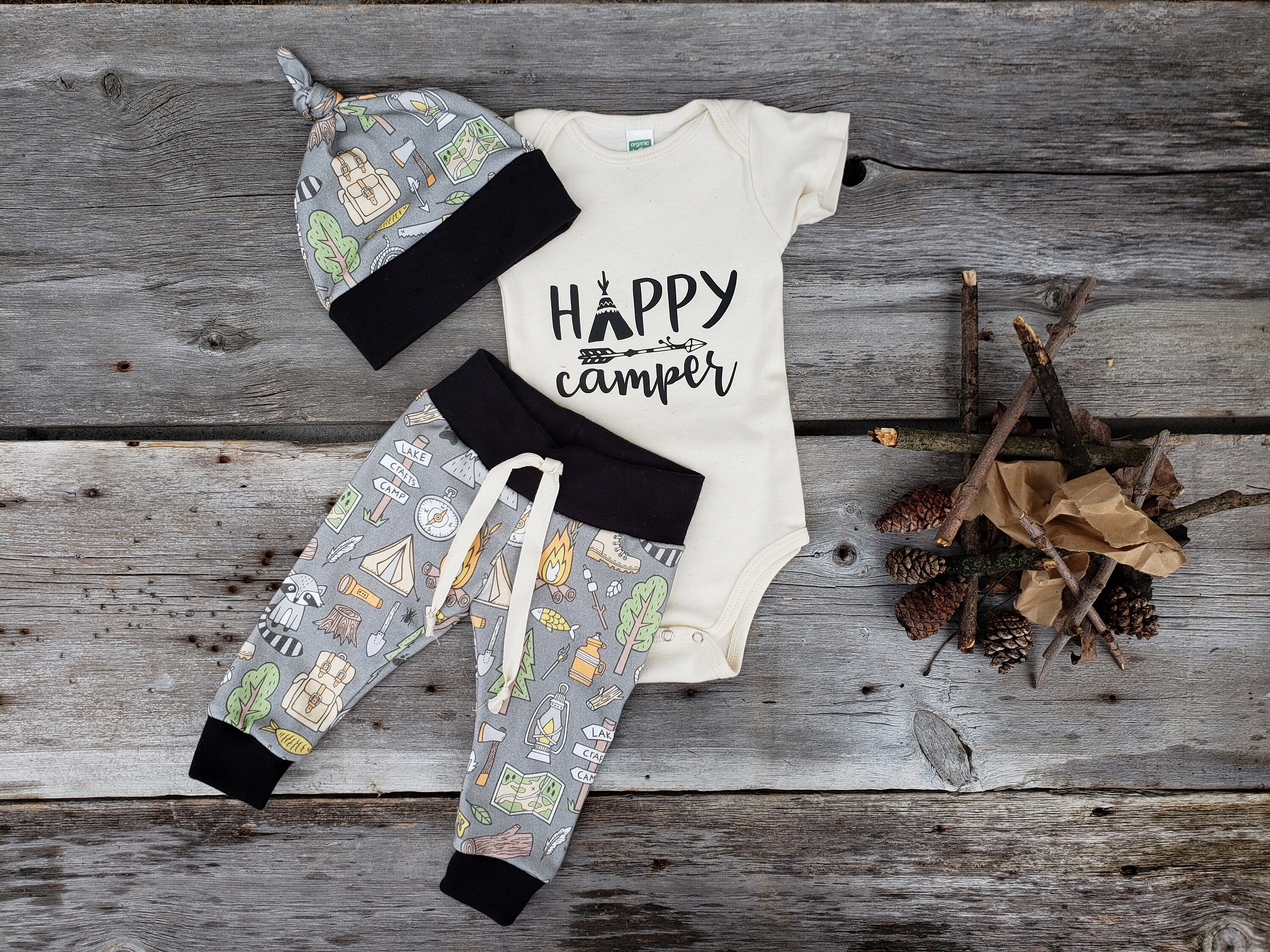 Camping baby clothes organic baby clothes baby boy shower Etsy