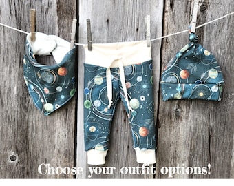 Bio Baumwolle Baby Leggings, Planeten Babypartygeschenk