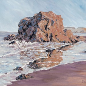 East Bay, North Berwick - Limited Edition Giclee, beach painting, seascape, seascape, coastal, East Lothian, Scotland, scenery, Scottish Art