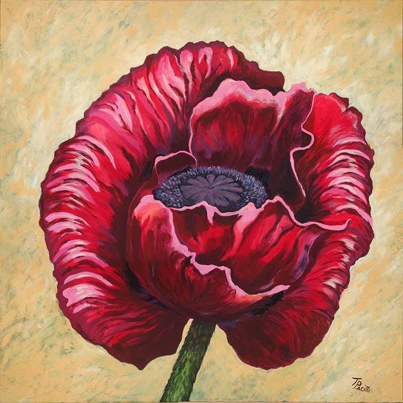 Poppy Limited Edition Giclee Red Poppies Giant Red Poppy | Etsy Canada