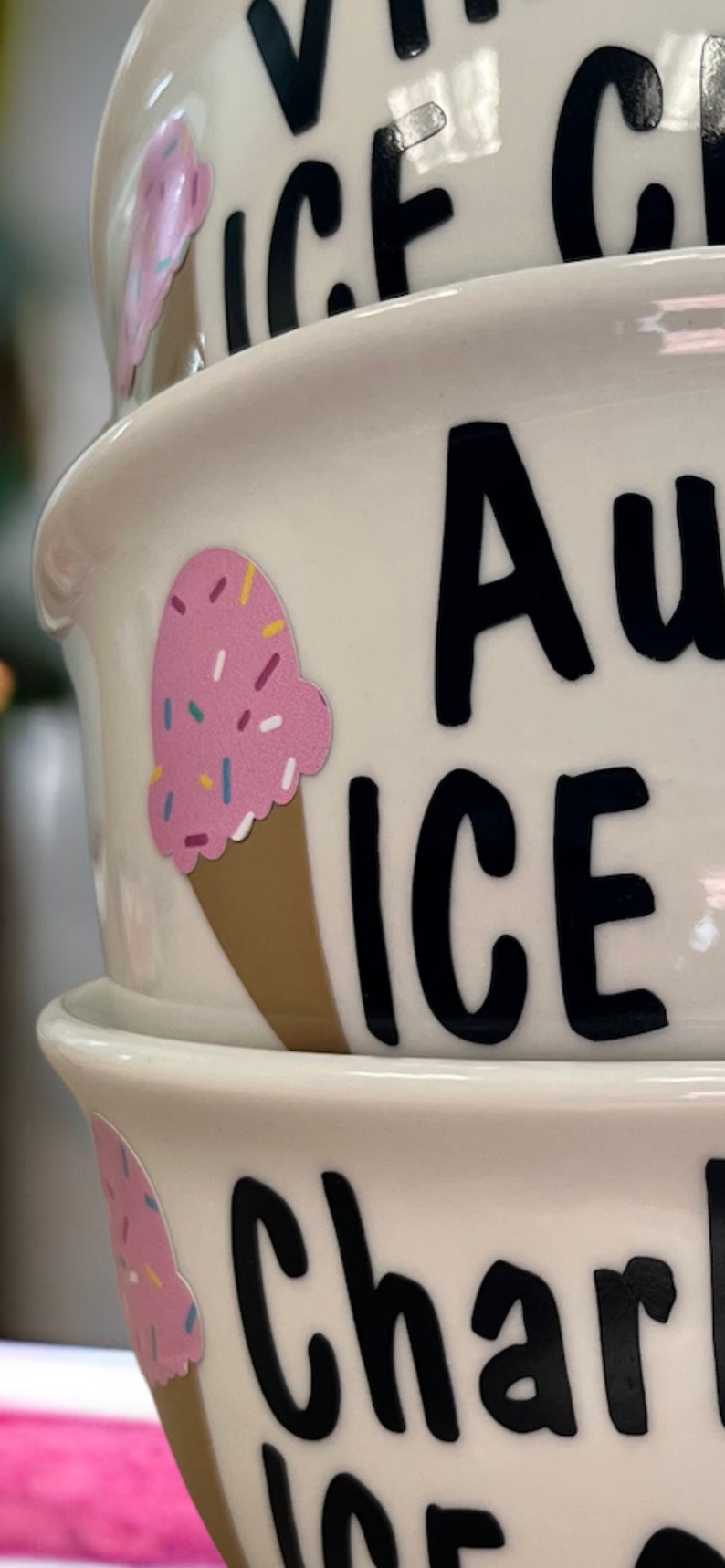 Personalized Ice Cream Bowl Ice Cream Bowl With Name Etsy