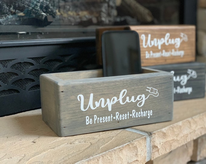 Unplug Phone Storage Box, Box for Phone Devices, Tech Time Out Cell ...