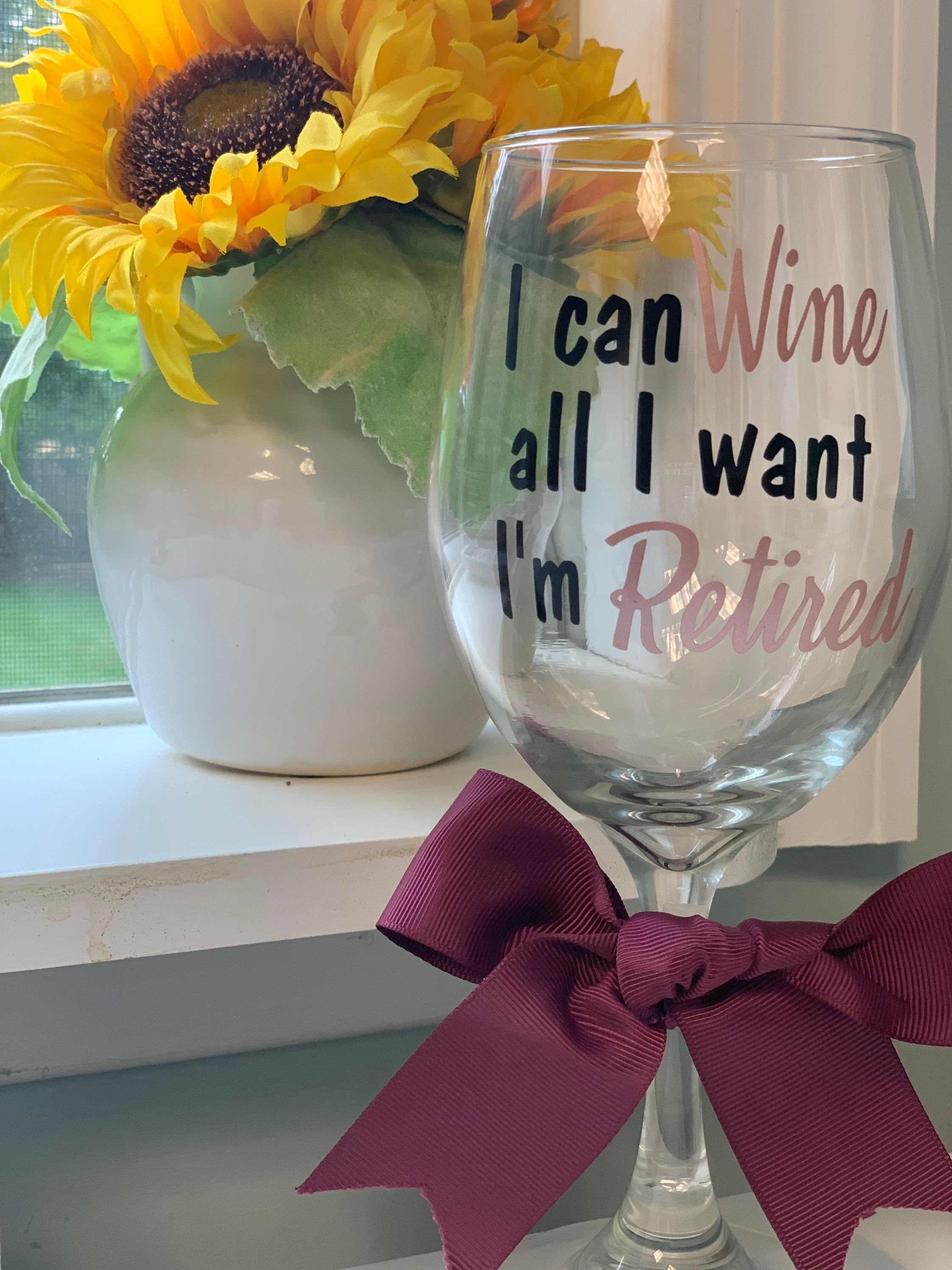 Retirement Gift Retirement Wine Glass Retirement Gift for Etsy