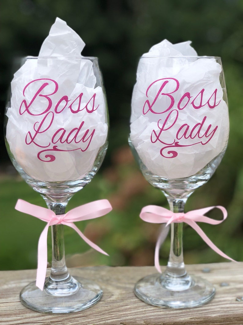 Boss Lady Wine Glass Boss's Day Gift Gift for Boss Gift Etsy