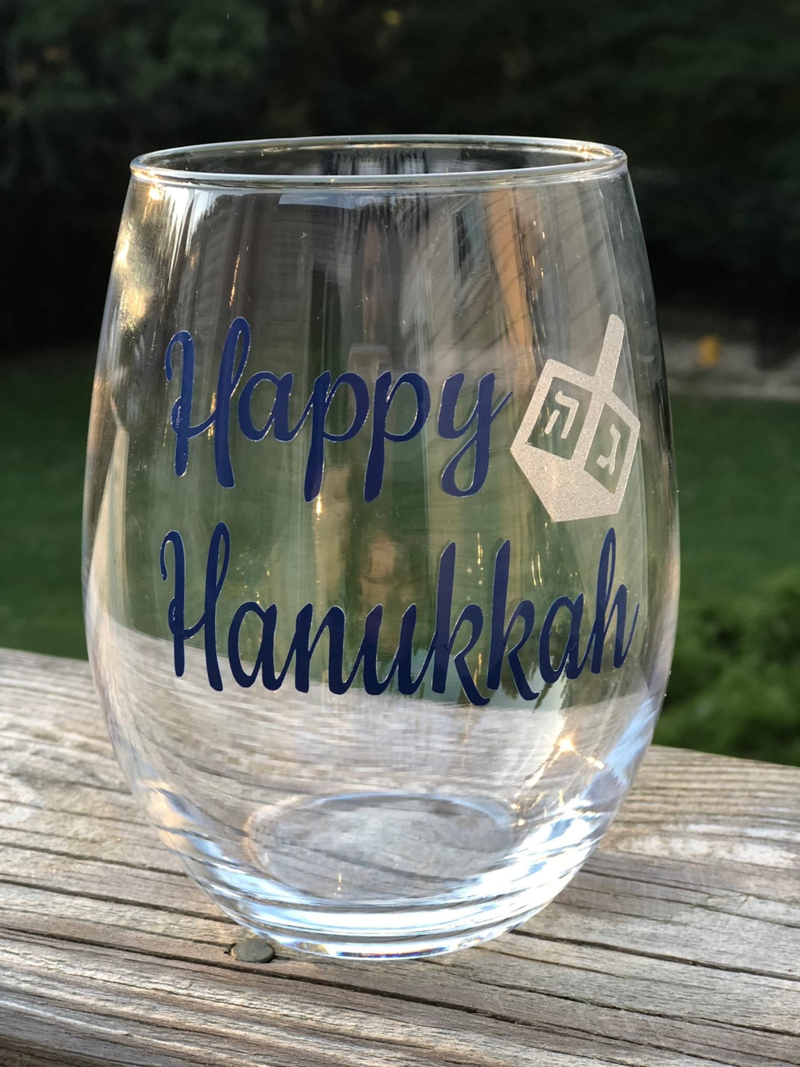 Hanukkah Wine Glass Hanukkah Table Decor Hanukkah Hostess Etsy