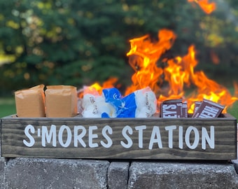 S’mores station, S’mores bar, Outdoor fire pit decor, Housewarming gift, Hostess gift