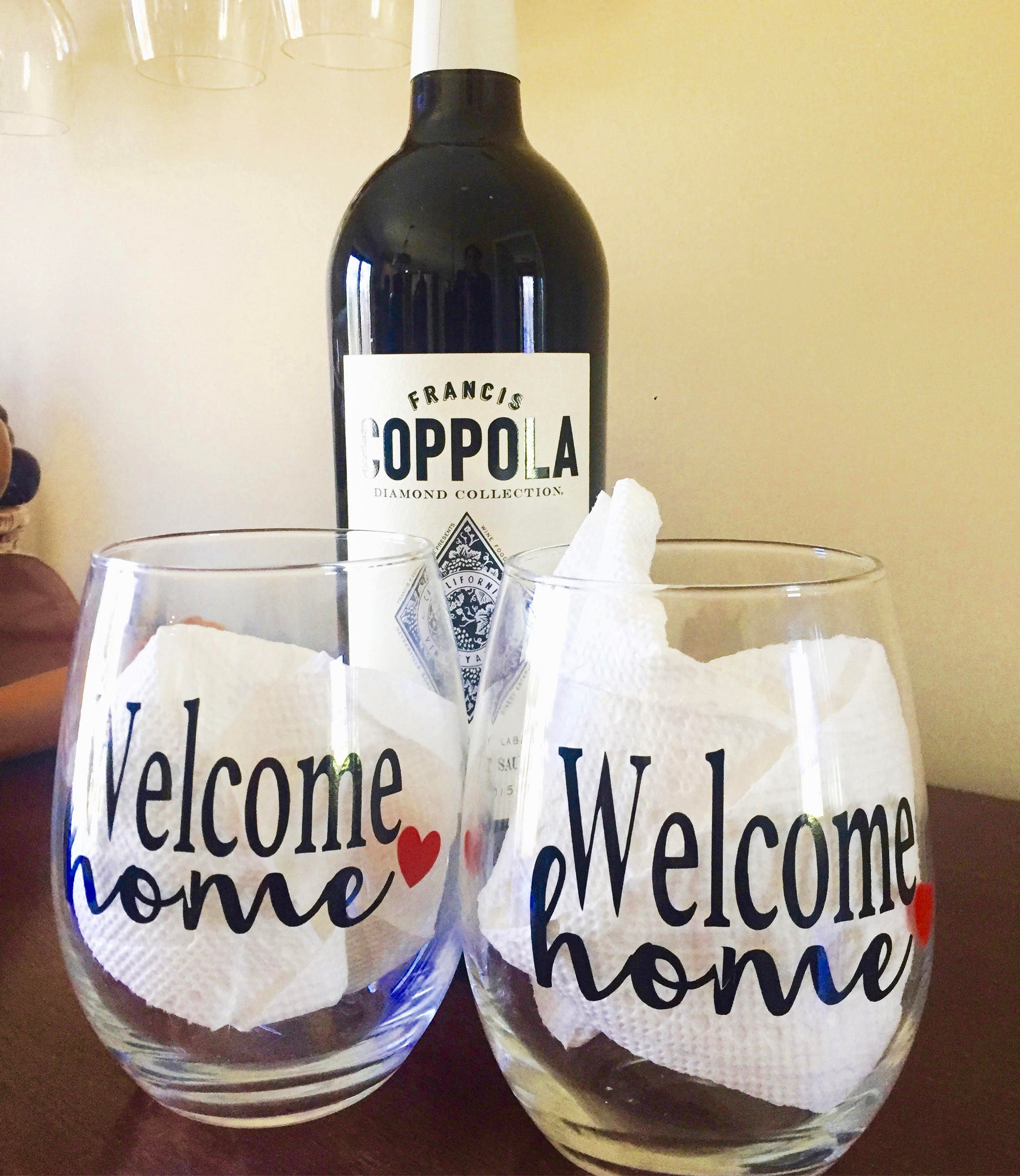 New home owners wine glasses