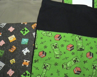 Kids Handmade Personalised Handle Library Bags First Name Free Embroidered