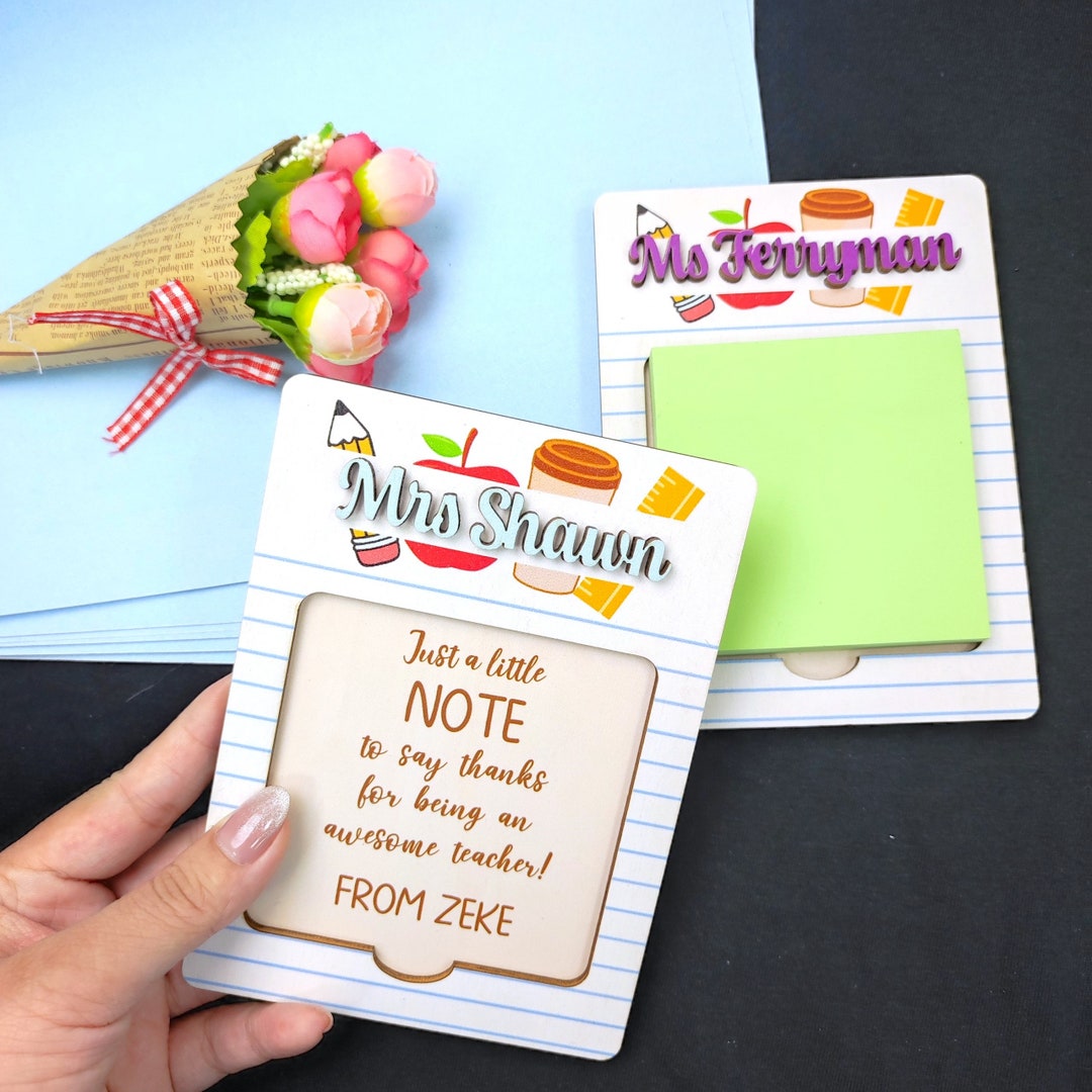 Personalized Teacher Notebook Note Pad, Custom Teachers Name ...