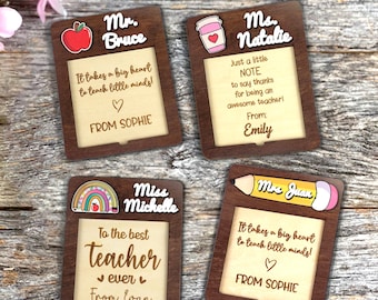 Personalized Sticky Note Holder for Teachers And Educators, Custom Teachers Name Appreciation Gift, Back To School