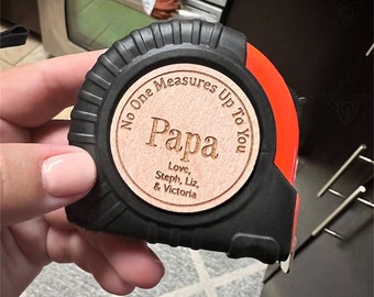 Cinta métrica personalizada del Día del Padre, cinta métrica personalizada, regalo del Día del Padre de hija e hijo, regalos de aniversario para él