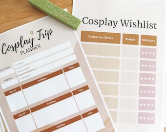 Digital Cosplay Planner, Cosplay Costume Planner, Cosplay Journal, Planner for Cosplay, Cosplay Calendar