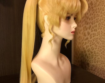 Blonde wig anime deals