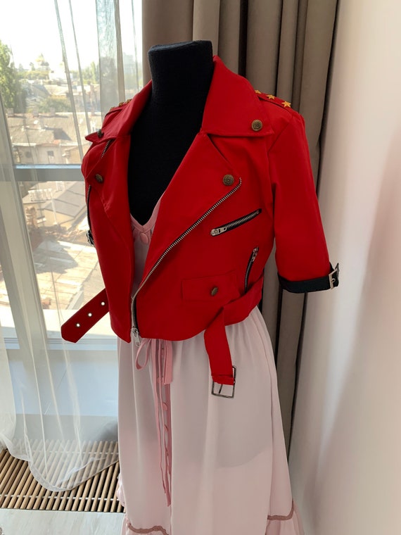 コスプレ衣装 arectoria FF VII Remake Aerith Aeris Gainsborough Red Party Dress
