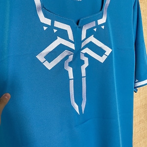 Link Hylian Shirt, Link Cosplay, Link Blue Shirt, Link Breath of the Wild, Link Costume, The Legend of Zelda Cosplay