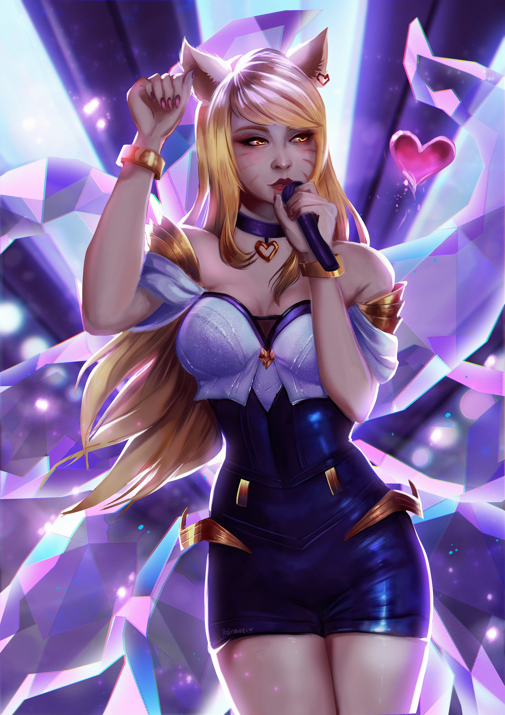 League of Legends LOL KDA Ahri Fur Ears Cosplay Accessories