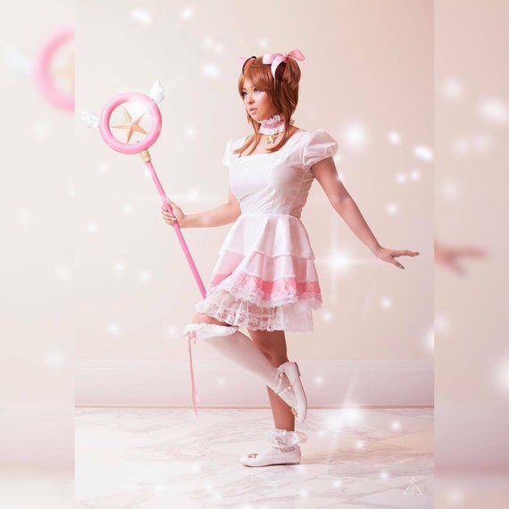 Sakura Dress, Sakura Card Captor Costume, Cosplay Costume, Sakura Cosplay Costume Sakura Dress, Sakura Card Captor Costume, Cosplay Costume, Sakura Cosplay Costume