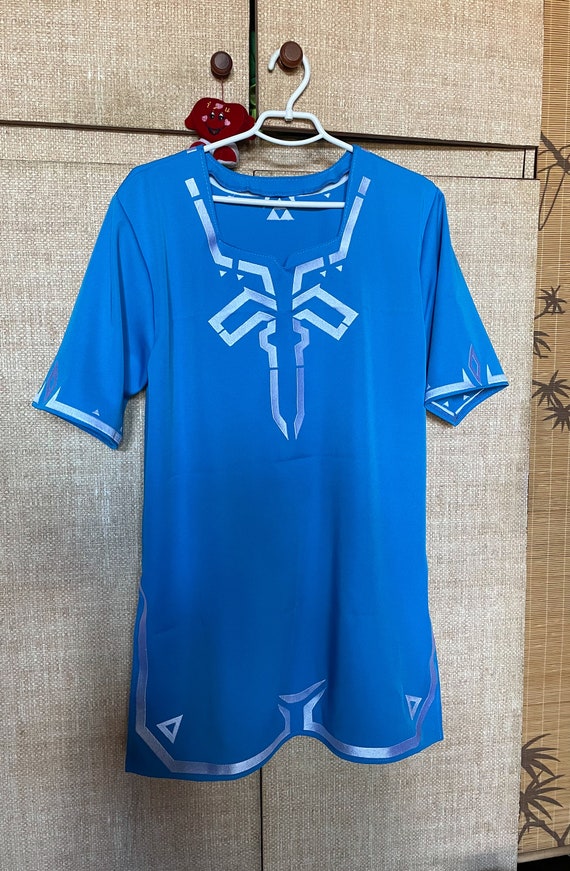 Link Hylian Shirt Link Cosplay Link Blue Shirt Link Breath of the Wild Link Costume the Legend of Zelda Cosplay Etsy
