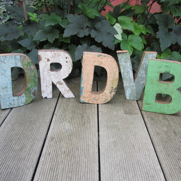 Reclaimed wood alphabet letters