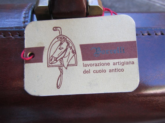 1980s Genuine Leather Doctor's Bag or Briefcase - Brass Finish