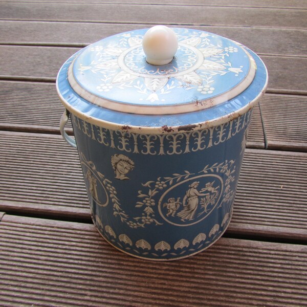 Contenitore per biscotti vintage in metallo della Baret Ware anni '60 - Made in England