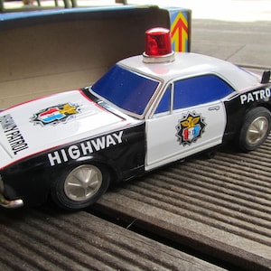 1950 MARUSAN KOSUGE Ford Auto Polizia Giocattolo Di Latta Giappone Per - Foto 13