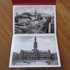 Blocco di 10 cartoline souvenir della città di Amburgo - anni '60