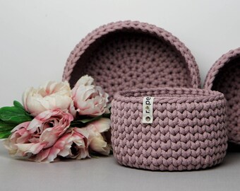 pink storage baskets nursery