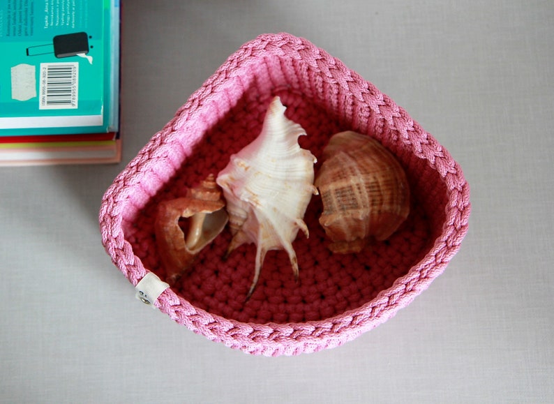 Pink triangle corner shelves basket 90 degrees space saver image 4