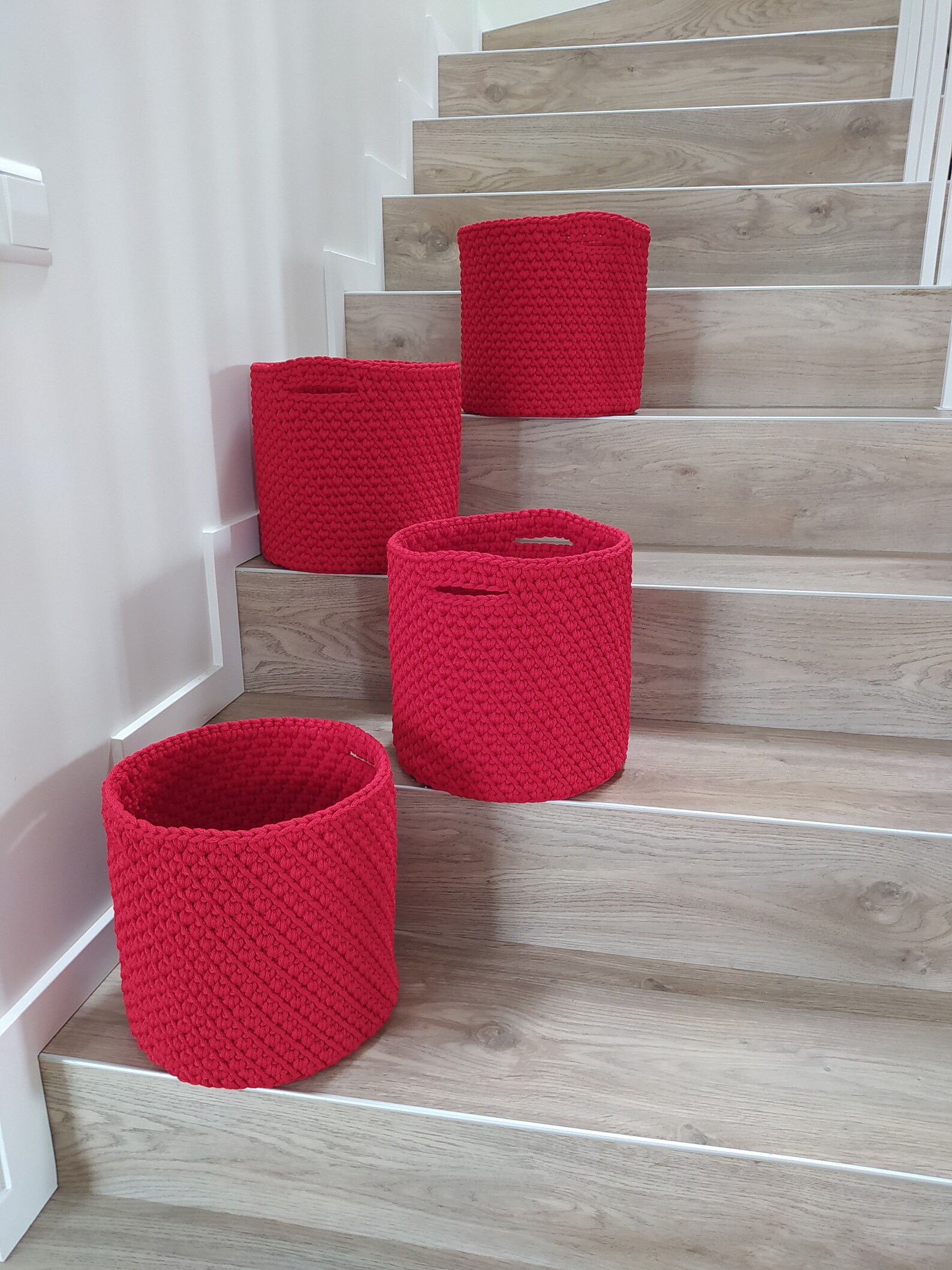 RED Storing Basket Nursery Basket Scandinavian Basket Grey Etsy