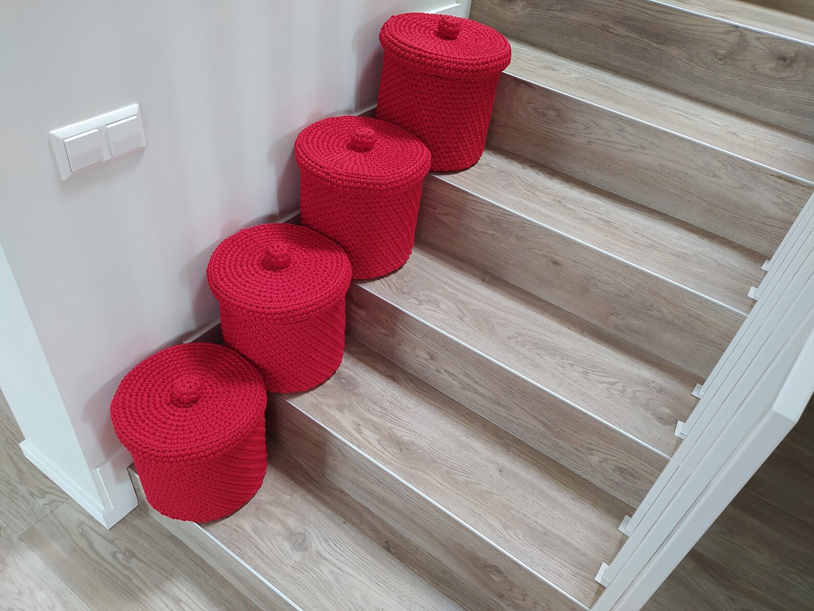 RED Storing Basket Nursery Basket Scandinavian Basket Grey Etsy