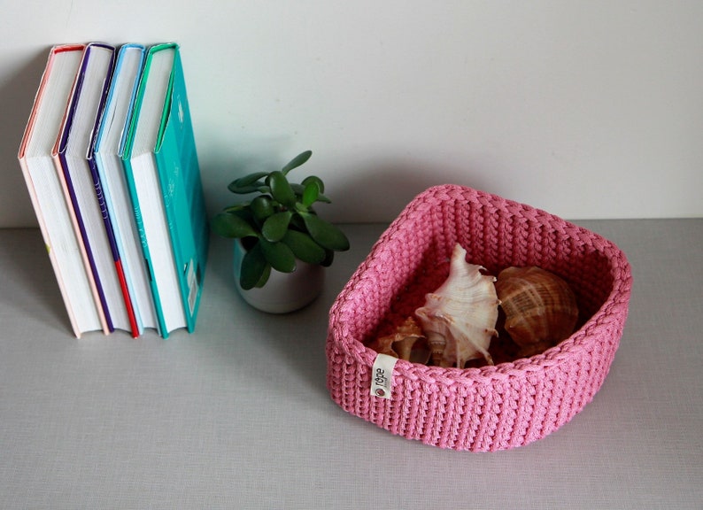 Pink triangle corner shelves basket 90 degrees space saver image 2