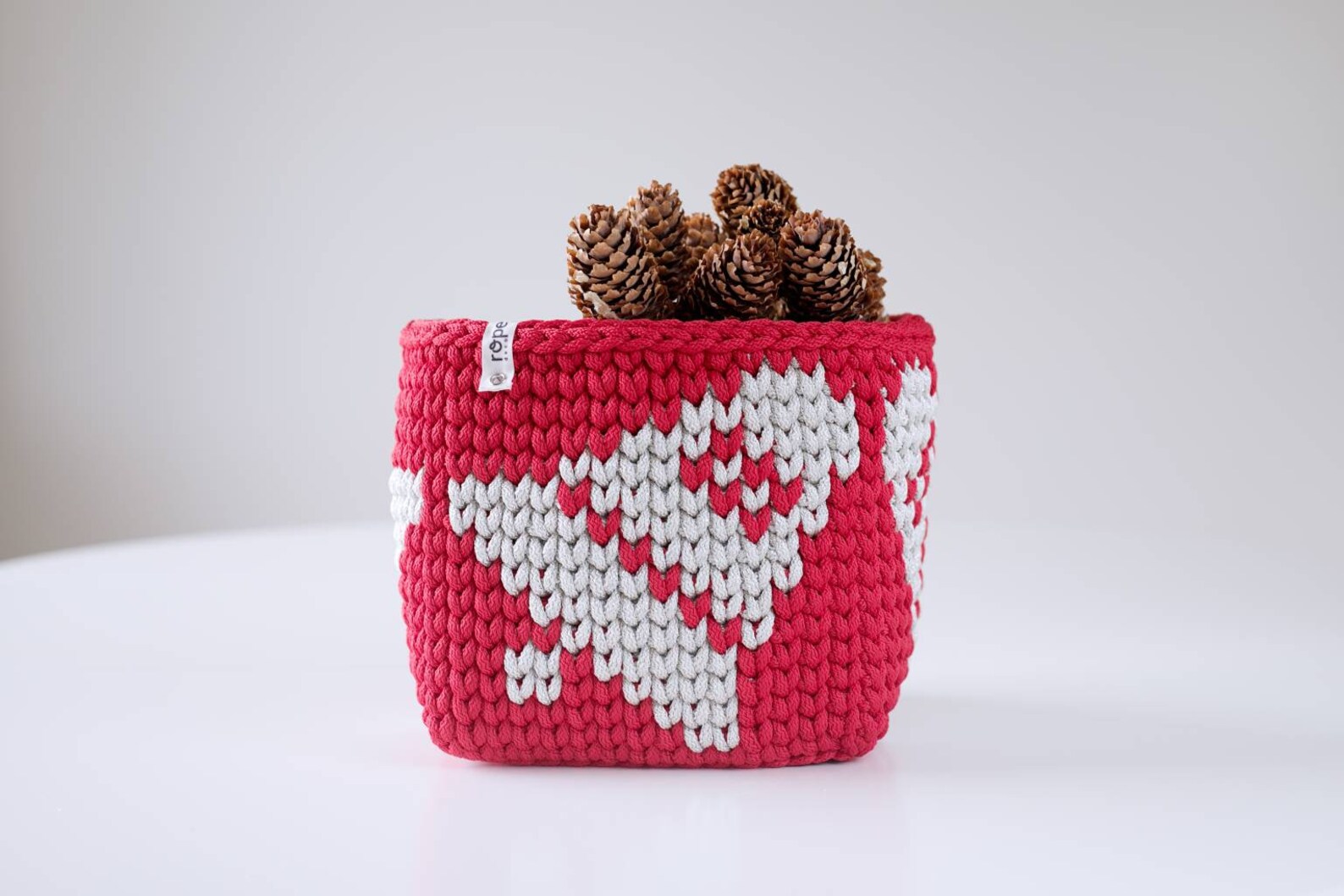 Bells red square basket Nursery basket Storage basket Etsy