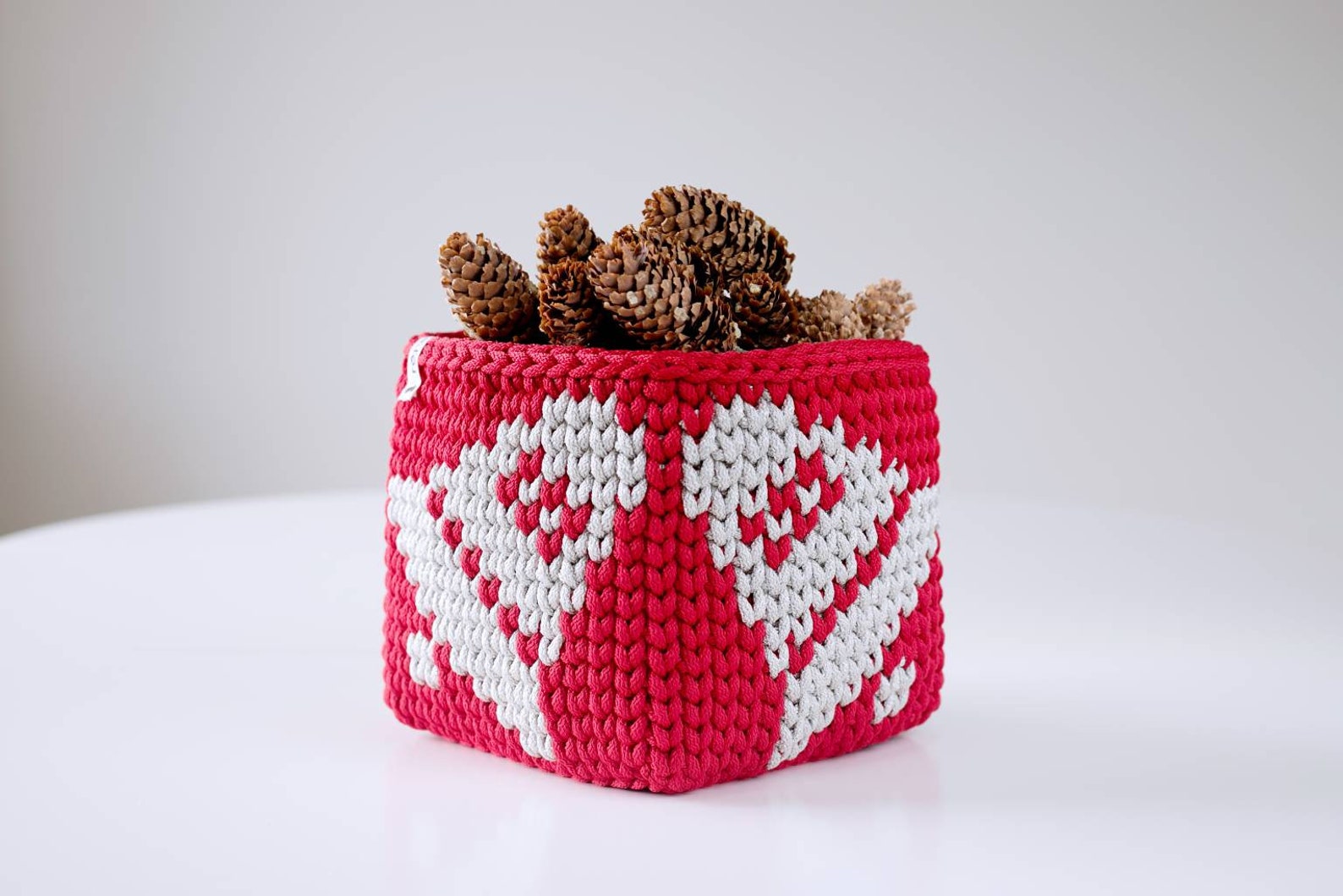 Bells red square basket Nursery basket Storage basket Etsy