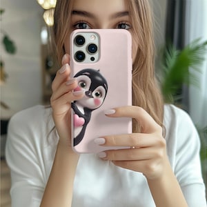 Cute Penguin Phone Case, Tough Cases for Kids, Cartoon Character Case, Gift for Animal Lovers, Fun Mobile Accessory