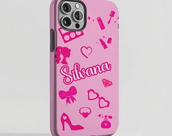 Personalized Barbiecore Inspired Phone Case Pink Girly iPhone Case Coquette Aesthetic Samsung Cover Google Pixel Case