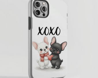 Französische Bulldogge Welpe XOXO Fall Kawaii Hund MagSafe Handyhülle Tierliebe Design Tierliebhaber iPhone Hülle