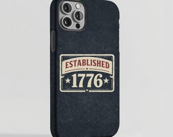 1776 Amerika 250-jähriges Jubiläum politsche Handyhülle, Unabhängigkeitstag Tough Case, USA Feier Cover iPhone Samsung Pixel